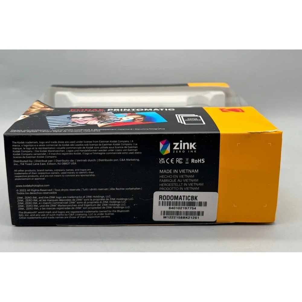 Kodak Printomatic Digital Instant Print Camera - Black White